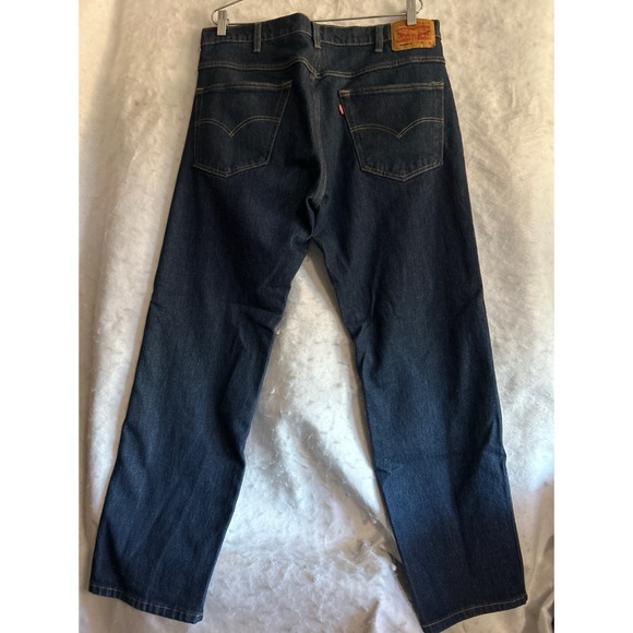 Levi's Men's Dark Indigo Straight Leg Western Fit Jeans 36X32 - Picture 3 of 12